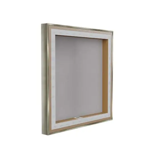 Stupell Industries Spring Birdhouse Wreath Floater Framed Art Gray {5}