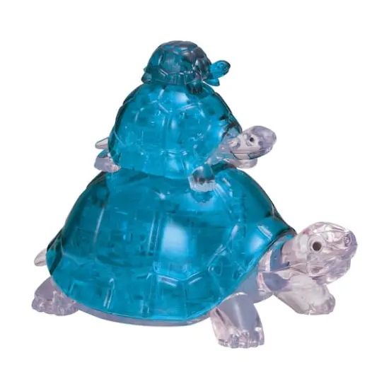 3D Crystal Puzzle - Turtles (Blue): 37 Pcs {1}