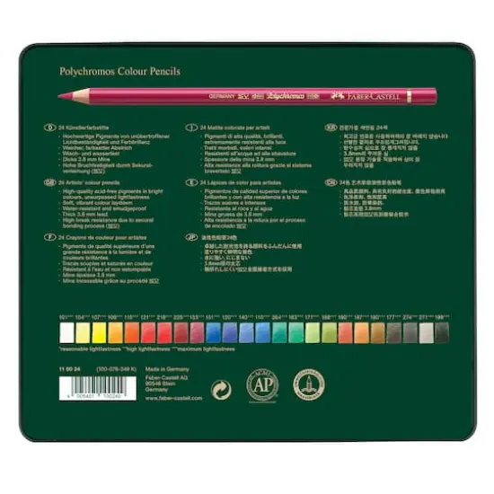 Faber-Castell Polychromos 24 Color Pencil Set {8}