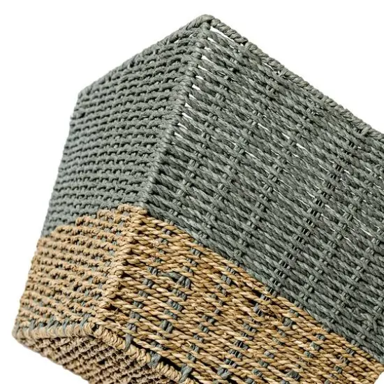 Honey Can Do Seagrass Square Nesting Storage Basket Set {4}