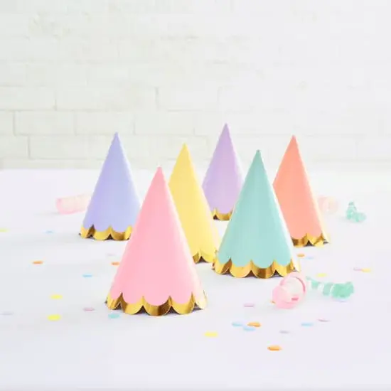 5" Pastel with Foil Scallop Party Hats by Celebrate It&trade; {3}