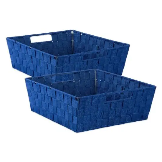 DII&reg; Nylon Basketweave Trapezoid Bin Set, 2ct. Olive {2}