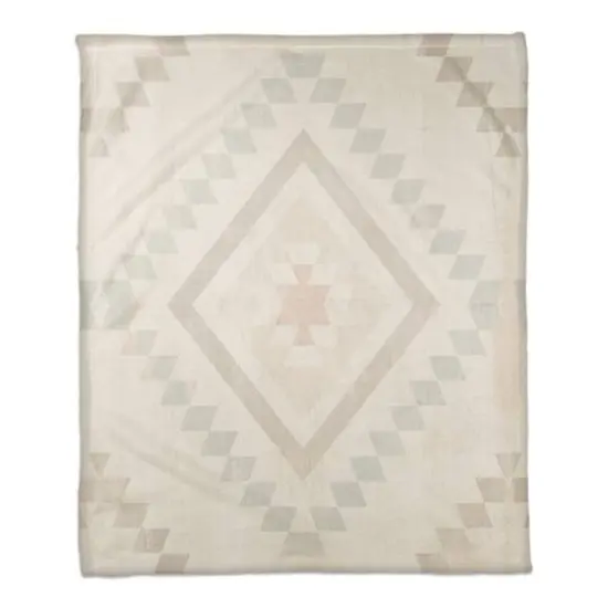 Pastel Tribal Pattern 50" x 60" Coral Fleece Blanket {1}