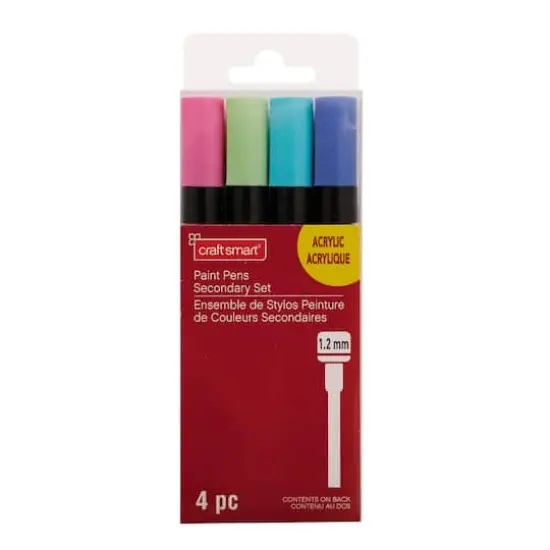 1.2mm Permanent Paint Pens Secondary Set by Craft Smart&reg; {4}