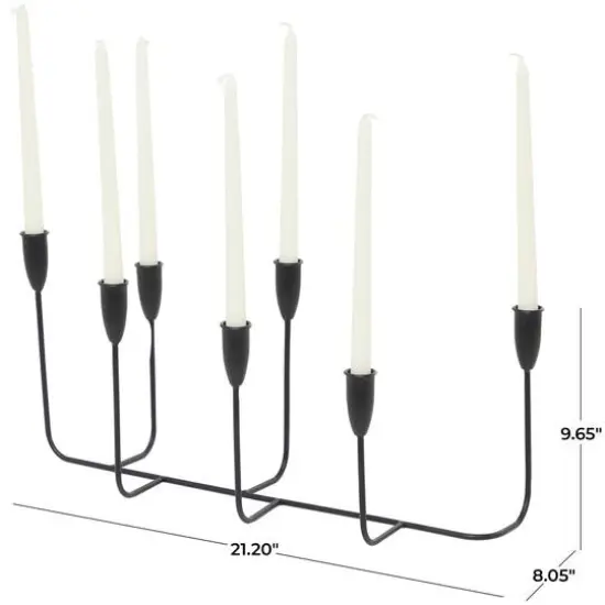 CosmoLiving by Cosmopolitan Black Metal Tapered Candelabra {7}
