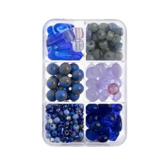 John Bead Czech Glass Recipe Box Beading Kit Blueberry Muffin {5}
