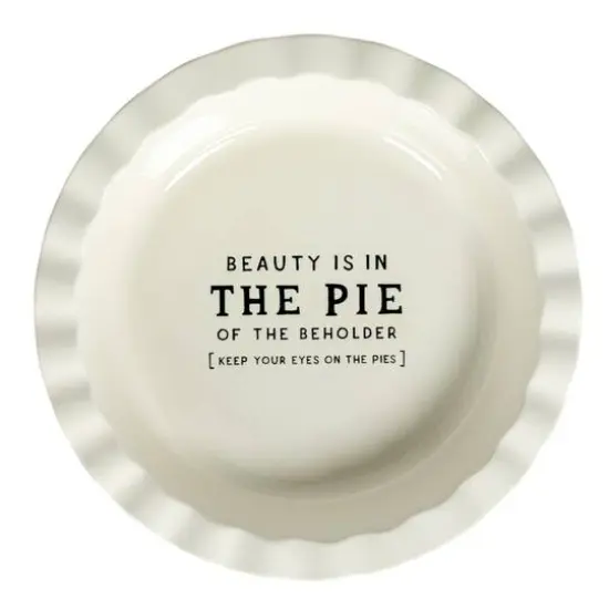 Hello Honey&reg; White 11.25" Round Stoneware Pie Dish {7}