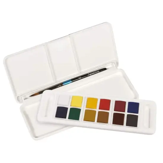 Daler-Rowney&reg; Aquafine 12 Color Watercolor Paint Travel Set {3}