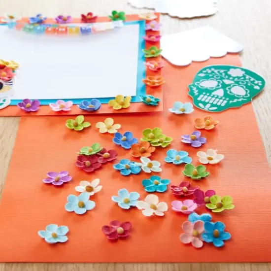 Bright Multicolored Mini Paper Flower Embellishments By Recollections&trade; {3}