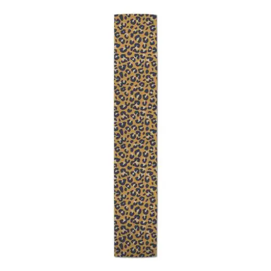 90" Leopard Cotton Twill Runner Gold {4}