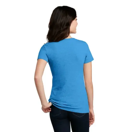 District&reg; Women's Perfect Blend&reg; V-Neck T-Shirt Heathered Bright Turquoise {6}