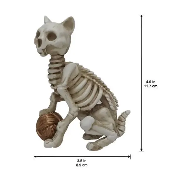 4.5" Skeleton Cat with Ball Tabletop D&eacute;cor by Ashland&reg; {4}
