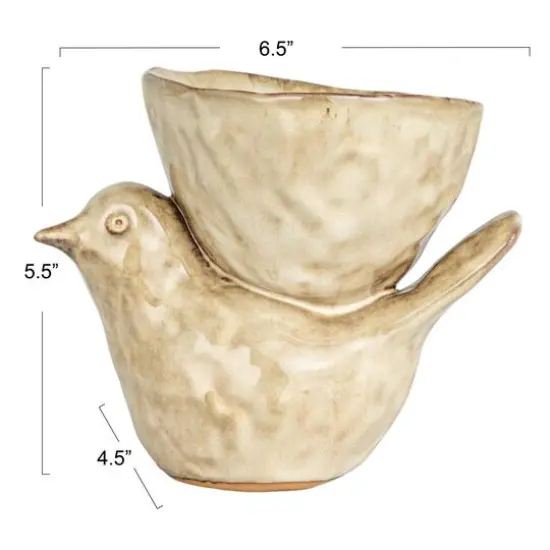 Hello Honey 6.5" Avian Stoneware Bowl {11}