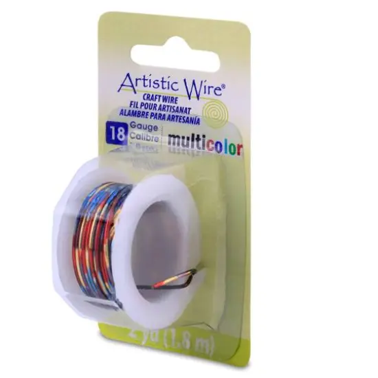 Artistic Wire&reg; 18 Gauge Multicolor Tarnish Resistant Colored Copper Craft Wire, 2yd. Red/Gold/Black {2}