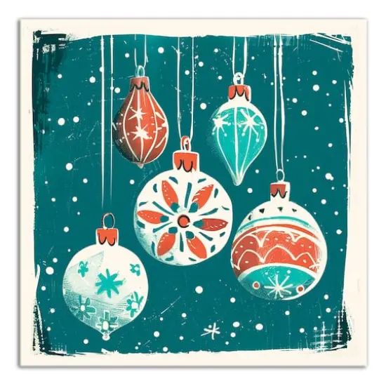 Vintage Ornaments 20" x 20" Canvas Wall Art {1}