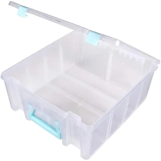 ArtBin&reg; Aqua Super Satchel&trade; Double Deep Storage Bin with Dividers {7}