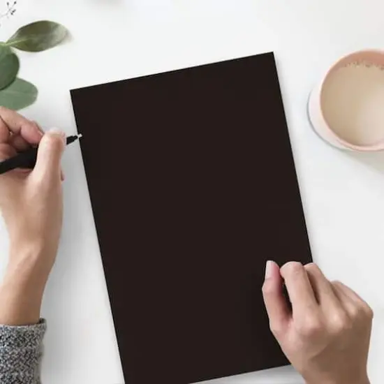 JAM Paper 8.5" x 14" 80lb. Matte Cover Cardstock Pack, 50 Sheets Black {4}