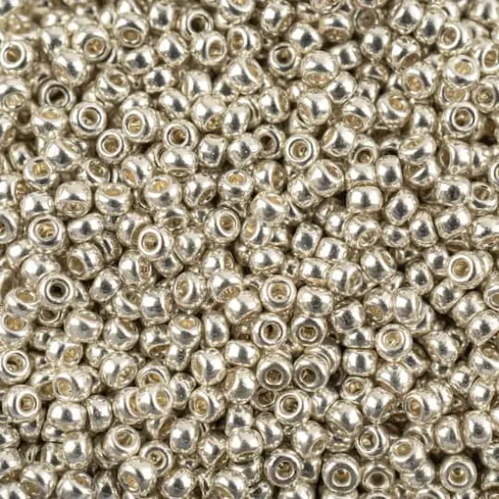 John Bead 11/0 Miyuki Glass Seed Beads, 13g Galvanized Silver {1}