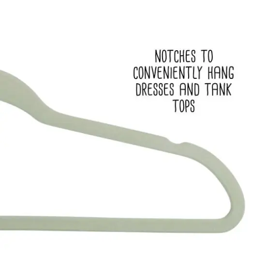 Honey Can Do Light Green Slim-Profile Non-Slip Velvet Hangers, 35ct. {9}