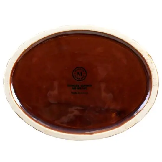 Martha Stewart 9" Brown Ceramic Goose Oval Baker {7}