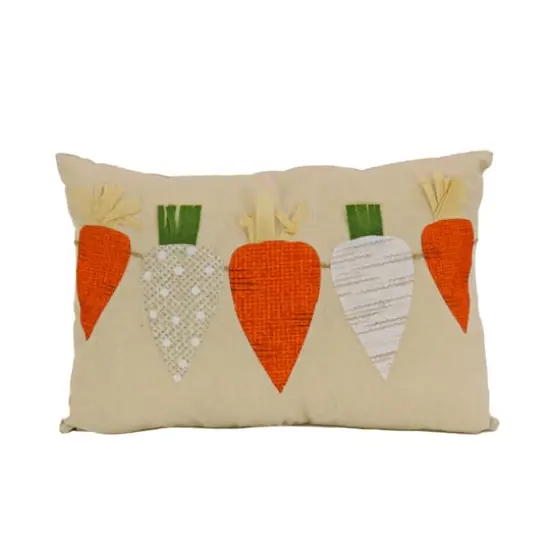 18'' x 10'' String of Carrots Easter Pillow {1}