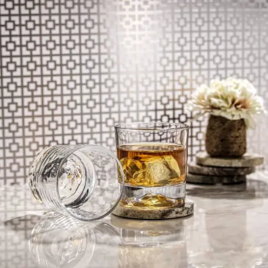 JoyJolt&reg; 10oz. Radiant Crystal Mountain Double Old Fashioned Tumblers, 4ct.  {7}