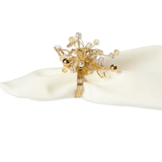 DII&reg; Gold Multi Bead Napkin Rings, 6ct. {3}