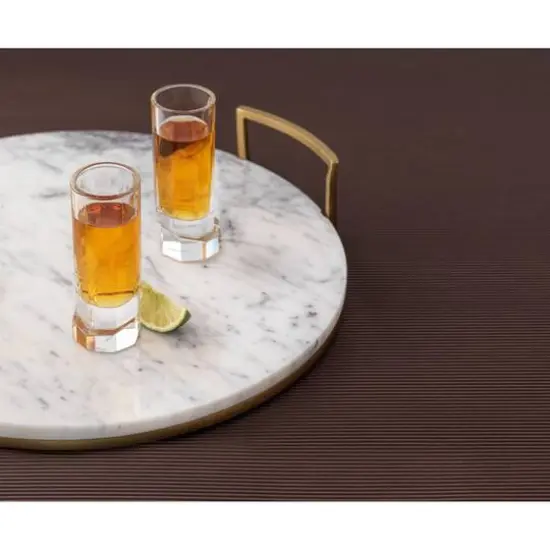 JoyJolt® 1.69oz. Aqua Vitae Octagon Off Base Shot Glasses, 4ct. {3}