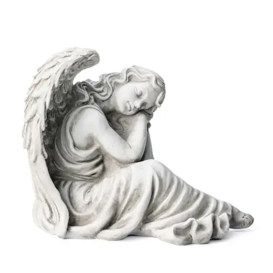 Glitzhome&reg; 15" Sleeping Angel Garden Statue {1}