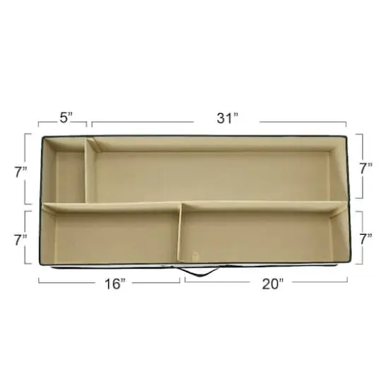 Household Essentials Gift Wrap Storage Box Natural and Green {8}