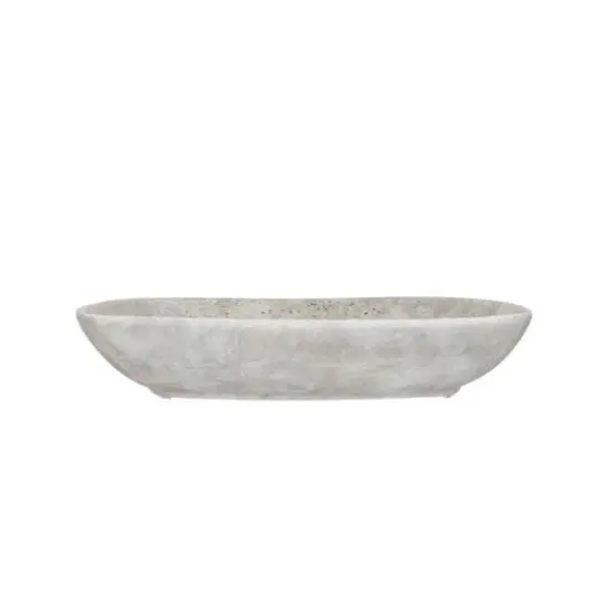 Hello Honey&reg; 15.25" Cream Decorative Stoneware Tray {4}