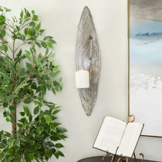 CosmoLiving by Cosmopolitan 23" Silver Contemporary Wall Sconce {3}