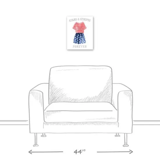 Stars & Stripes Outfit Canvas Wall Art {6}