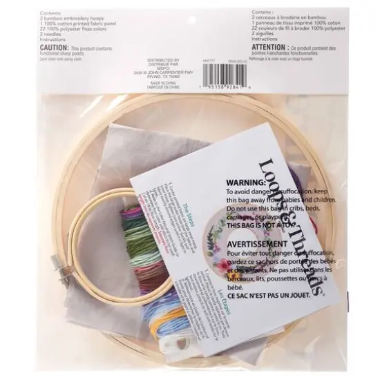 8" Floral Ring Embroidery Kit by Loops & Threads&reg; {6}