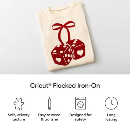 Cricut&reg; Flocked Iron-On Heat Transfer Vinyl White {3}
