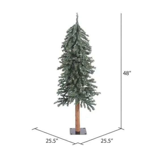 4ft. Unlit Natural Bark Alpine Artificial Christmas Tree {3}