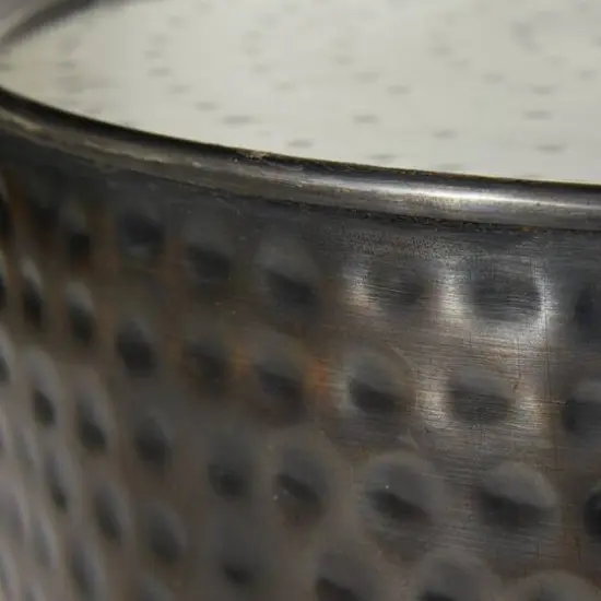 Brown Metal Industrial Accent Table Set {4}