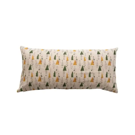 Hello Honey® 38" x 18" Christmas Tree Cotton Chambray Pillow {1}