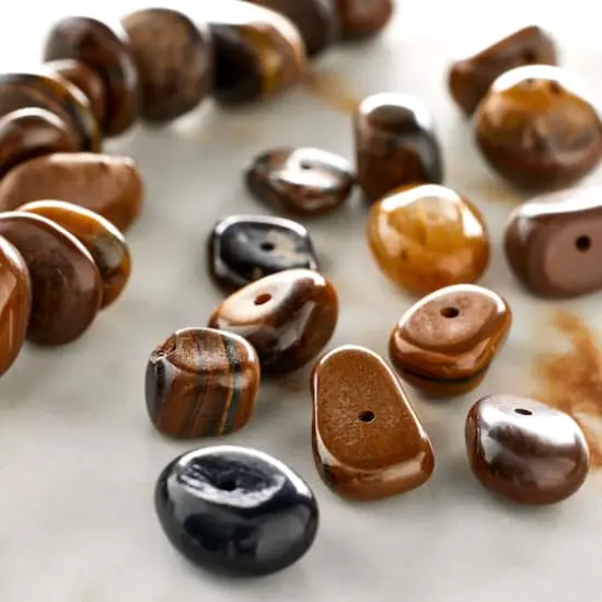 Brown Tiger Eye Stone Nugget Beads by Bead Landing&trade; {3}