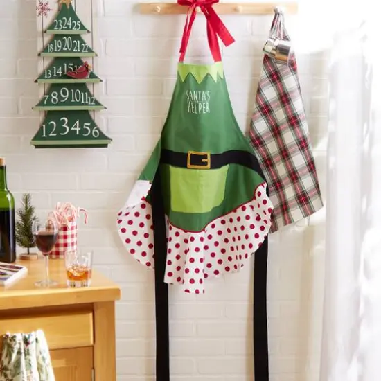 DII&reg; Santa's Helper Ruffle Apron {5}