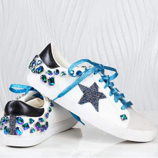 CousinDIY Silver Sapphire AB Glass Sew-On Rhinestones, 38ct. {6}