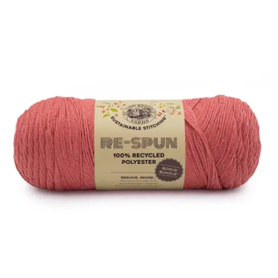 Lion Brand&reg; Sustainable Stitching&trade; Bonus Bundle&reg; Re-Spun Yarn Cranberry {1}