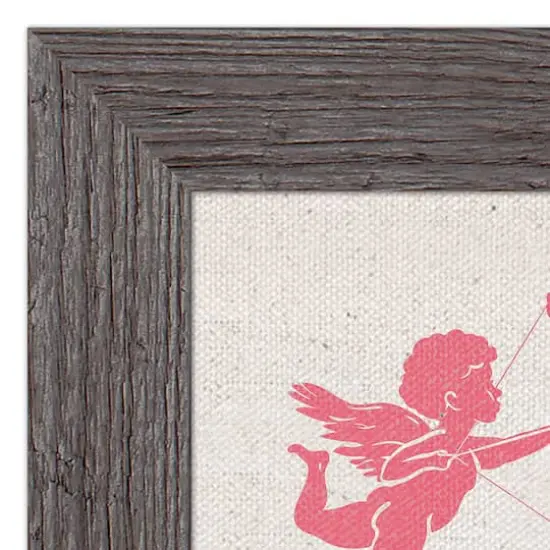 Cupids Hot Cocoa Western Gray Framed Print {4}
