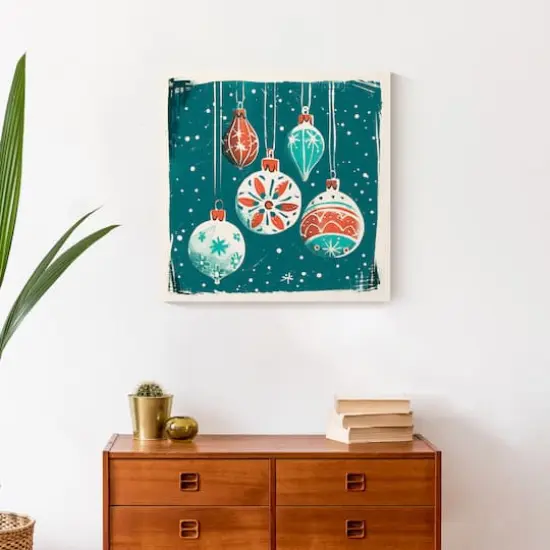 Vintage Ornaments 20" x 20" Canvas Wall Art {5}