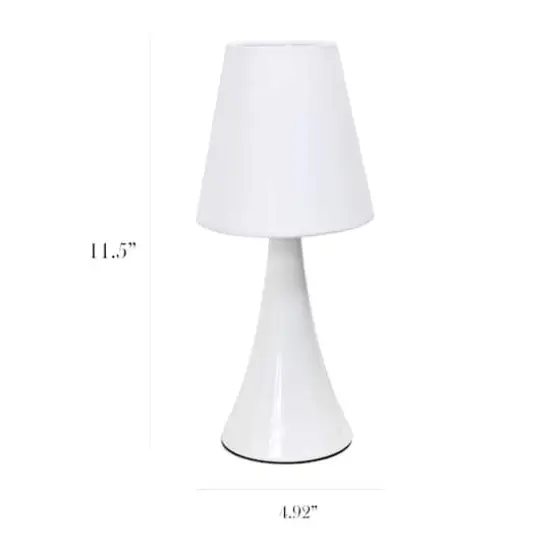 Simple Designs™ Valencia Colors 2-Pack Mini Touch Table Lamp Set White with White Shade {4}