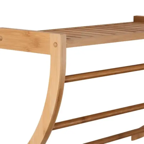 Organize It All Bamboo Wall Mount Shelf and Towel Rack  {6}