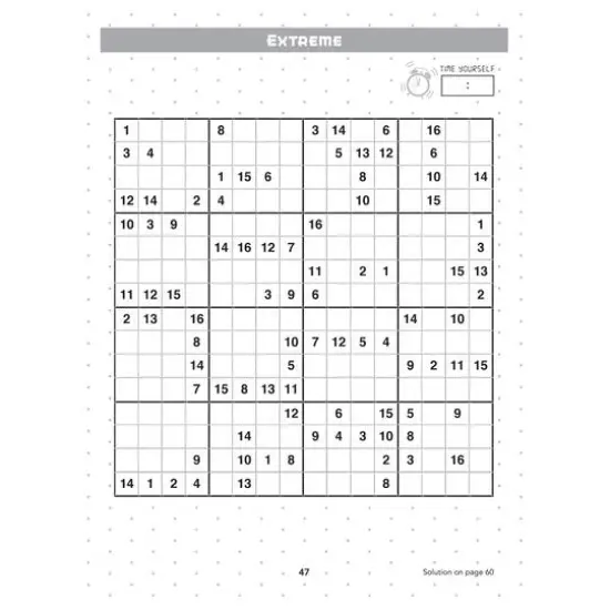 Dover Publications Creative Brain Games Extreme Sudoku Book {6}