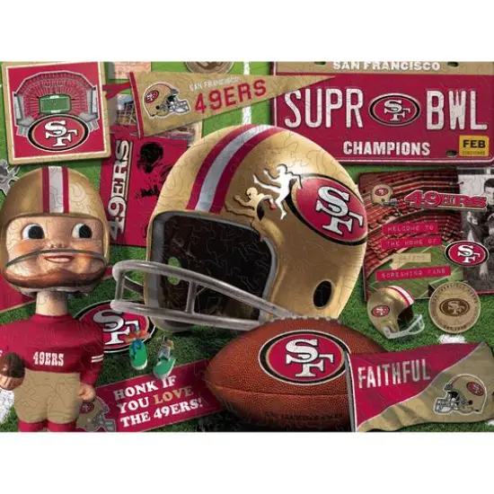 Retro Series Wooden Puzzle San Francisco 49ers {1}