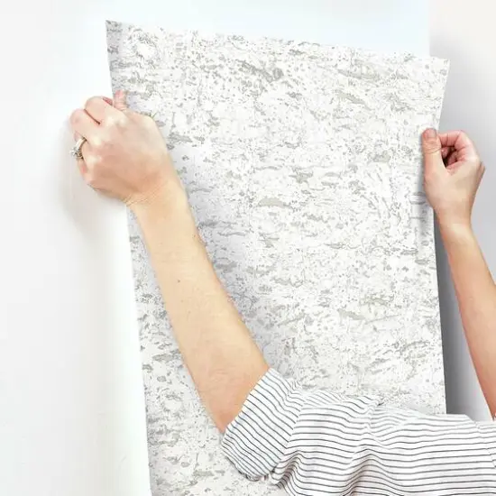RoomMates Faux Cork Peel & Stick Wallpaper White {13}