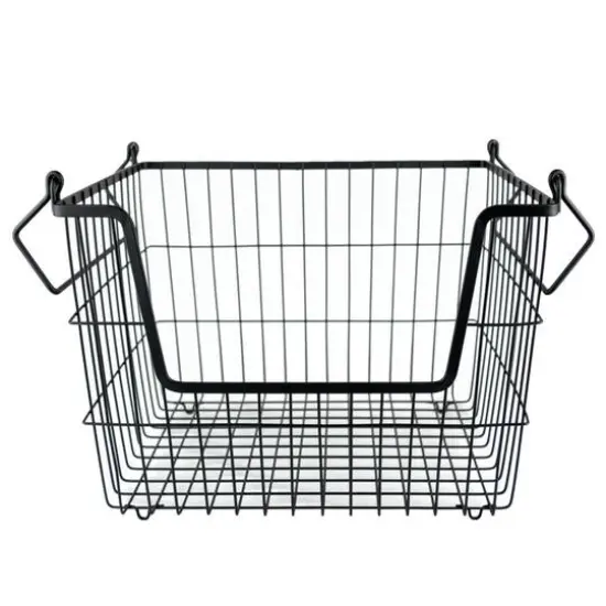 DII&reg; Medium Rectangle Metal Basket Black {1}